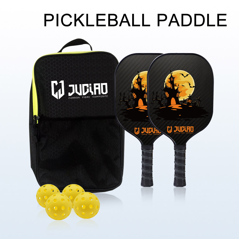 Palette de pickleball en fibre de carbone 3K en graphite thermoformé unique pour Halloween